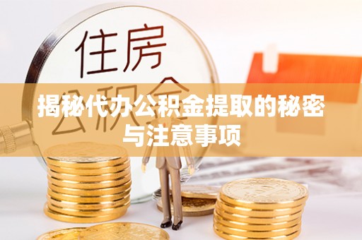 玛多揭秘代办公积金提取的秘密与注意事项
