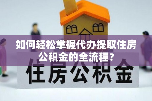 玛多如何轻松掌握代办提取住房公积金的全流程？