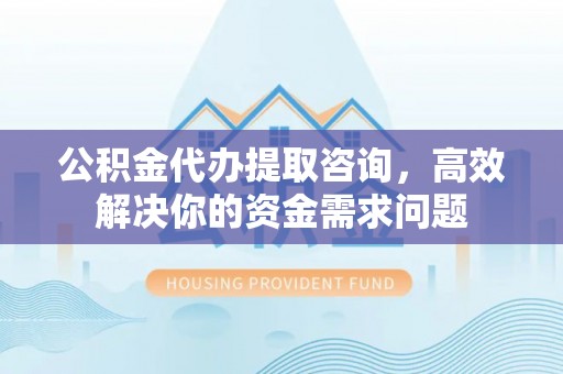 玛多公积金代办提取咨询，高效解决你的资金需求问题