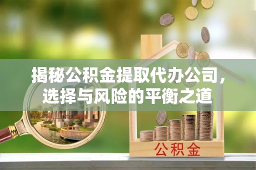 玛多揭秘公积金提取代办公司，选择与风险的平衡之道