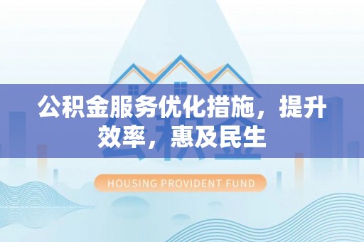 玛多公积金服务优化措施，提升效率，惠及民生