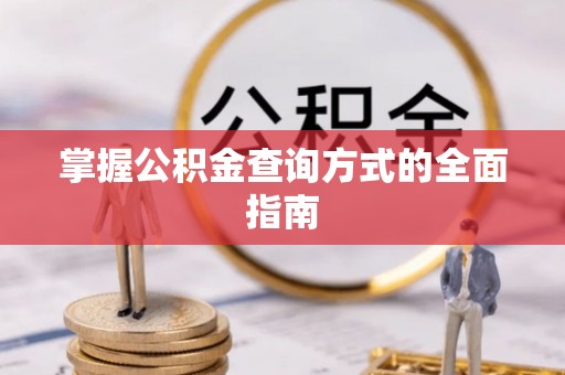 玛多掌握公积金查询方式的全面指南