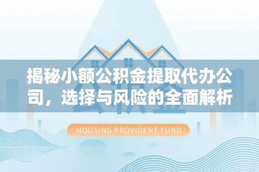 玛多揭秘小额公积金提取代办公司，选择与风险的全面解析