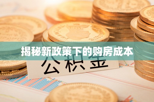 玛多揭秘新政策下的购房成本