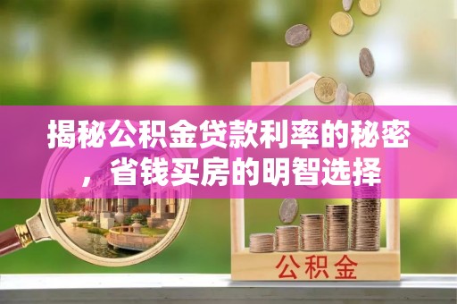 玛多揭秘公积金贷款利率的秘密，省钱买房的明智选择