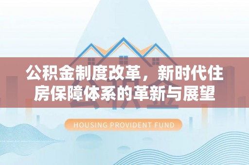 玛多公积金制度改革，新时代住房保障体系的革新与展望