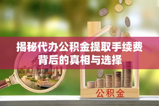 玛多揭秘代办公积金提取手续费背后的真相与选择