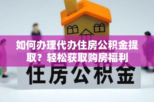 玛多如何办理代办住房公积金提取？轻松获取购房福利