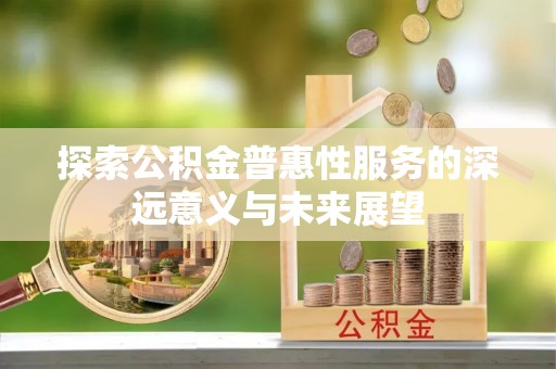 玛多探索公积金普惠性服务的深远意义与未来展望