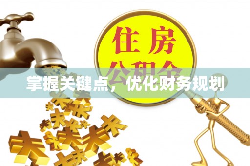 玛多掌握关键点，优化财务规划