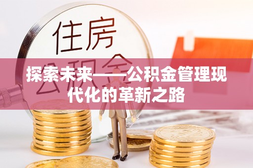 玛多探索未来——公积金管理现代化的革新之路